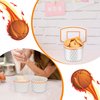APLZGMG Basketball Hoop Snack Cups, 24 Sets Basketball Hoop Paper Treat Cups Basketball Party Supplies Disposable Treat Food Bowls Kids' Party Paper Cups for Basketball Themed Party Decorations