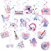 fmsao Birthday Party Decorations Singer Theme Party Supplies Hanging Swirls for Girls Birthday Decorations