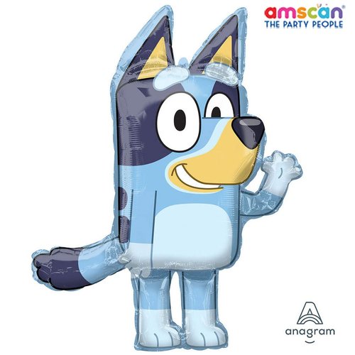 Anagram Bluey, Licensed 2nd Birthday Party Supplies Balloon Bouquet Decorations, Multicolored, Party Accessory