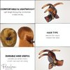Parcelona French Small Three Teeth Tortoise Brown Shell Pony Fish Style Strong Grip Jaw Hair Claw Clip Clamp - 3/4 Inch