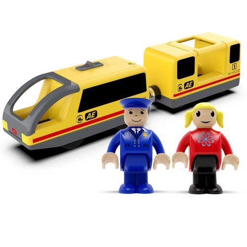 HYPERLIVING Battery Operated Train (Magnetic Connection) - Powerful Engine Train Compatible with Thomas, Brio, Chuggington - Toddler Toy