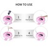 Miuffue 300 Pcs Glue Rings Smart Glue Holder for Eyelash Extensions, Easy Fanning Glue Cups for Volume Lashes, Pink