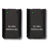 CICMOD Battery Pack for Xbox 360 Remote Controller 2pcs Ni-MH Rechargeable Batteries USB Cable Black