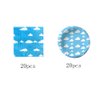 Cemtetnech 40pcs Blue Sky White Clouds Party Supplies ,include 20 Plates, 20 Napkin ,Used for Cartoon Story Birthday Party Decoration, Blue,White