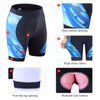 Womens Bike Shorts 4D Gel Pading Cycling Spinning Biker Bicycle Short with Pockets Wide Waistband Blue XL