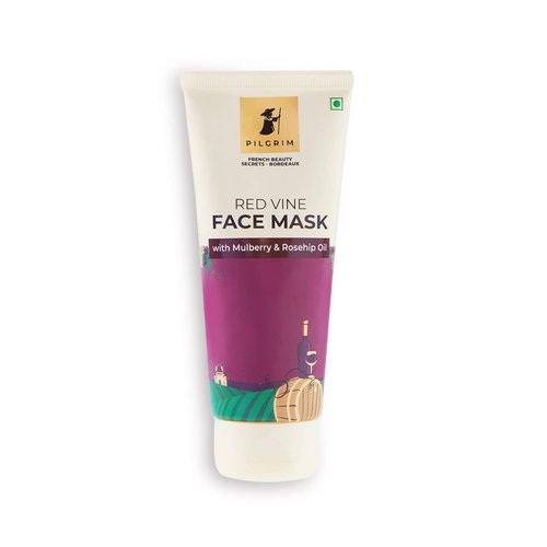Pilgrim Red Vine Face Mask with Mulberry Extract & Rosehip Oil | Hydrating & Rejuvenating Face Mask for Radiant Skin | Reduces Fine Lines, Wrinkles & Dead Cells | 3.53 Oz (100gm)