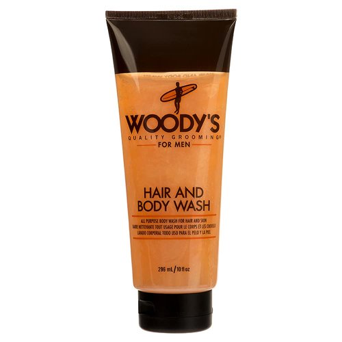 Woody's 2-in-1 Hair Shampoo & Body Wash for Men, All-Purpose Grooming Wash, Refresh & Revitalize, 10 Fl Oz