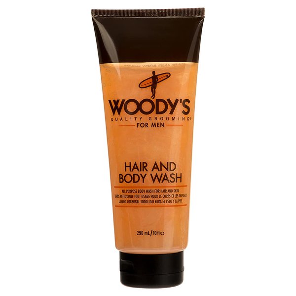 Woody's 2-in-1 Hair Shampoo & Body Wash for Men, All-Purpose Grooming Wash, Refresh & Revitalize, 10 Fl Oz