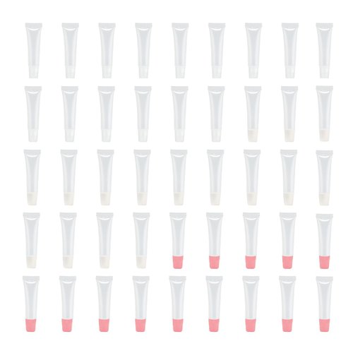45Packs 10ML Lip gloss Empty Tubes Containers Cosmetic Lip Containers Clear Squeeze Lip Gloss Containers Refillable Soft Tubes for DIY Lip Gloss Balm & Travel Toiletries