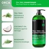 Orca Beauty Tea Tree Conditioner, 16oz - Hydrating and Invigorating Natural Conditioner for Men & Women with Oily Hair and Dry Scalp, Enriched with Vitamin E, Coconut Oil, Silk Proteins, and Rosemary