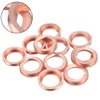 Bittwee 12PCS Car Oil Drainage Gasket, 17mm Auto Copper Crush Washer Oil Drain Plug Gasket, fits Versa Titan G25 G37, Replace 11026-JA00A, 11026-01M02, F4XY-6734-A, 11026-01M02 and More