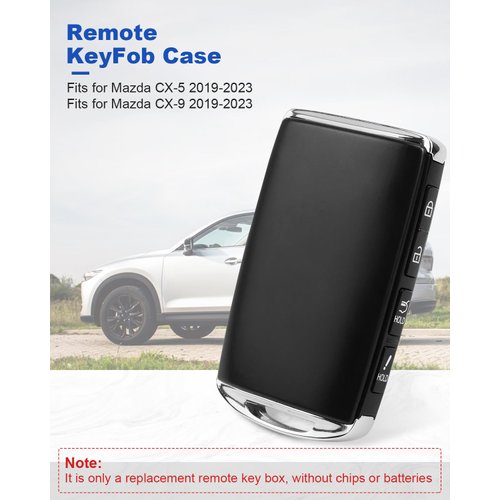 ANODZU CX5 CX9 Remote Key Fob Case Shell Keyless Entry Replacement for Mazda CX-5 CX-9 2019 2020 2021 2022 2023, OE# WAZSKE13D03