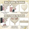 GRESATEK White Heart Balloons,10Pcs Cream White Foil Heart Shaped Balloons,18Inch Beige Helium Mylar Balloons for Valentines,Engagement,Brithday,Baby Shower,Wedding Party Decorations