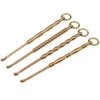 4Pcs Ear Pick Ear Curette Cleaner Earwax Removal Cleaning Tools Brass Reusable Ear Cleaner with Key Ring
