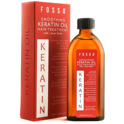Fossa Biotin B7 Smoothing Hair Treatment | Lightweight Oil Tames Frizz, Adds Shine, Promotes Healthy Hair for All Hair Types | 100ml, 3.4 fl. oz.