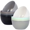 Youngever 9 Pack 10 Ounce Plastic Bowls, Kids Plastic Bowls, Set of 9 (9 Urban Colors)
