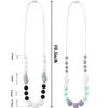 QIMGIC 2PCS Baby Teething Necklace for Mom to Wear, Babies Nursing Necklaces for Kids, Sensory Teether Toys for Toddlers Children Adults Baby Shower Birthday Gift (Green Grey Black)