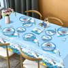 cocomigo 197 Pcs Shark Birthday Party Decorations Tableware Set, Shark Party Supplies Include Banner, Plates, Tablecloth, Cake Topper and Balloons Etc, for Shark Themed Decorations Serves 25 Guests