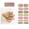 SIUSIO 112pcs 8 Sheets Full Nail Wraps Nail Polish Strips Stickers Gradient Glitter Stick on Gel Nail Polish Strips for Nail Art with 1PCS Crystal Glass Nail Files for Women Girls