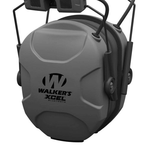 WALKER'S XCEL Digital Electronic Muff-26dB NRR Noise Protection Sound Enhancement Shooting Safety Earmuff, 2 AAA Batteries, Grey, One Size