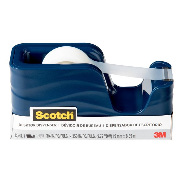 Scotch Desktop Tape Dispenser, Molten Ink (Navy), 2.13 in. x 2.75 in. x 5.25 in., 1 Tape Dispenser