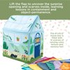 MindWare Sensory Sprouts Tissue Scarf Box - Montessori Toys for Babies 6-12 Months - Baby Tissue Box Toy - Soft Greenhouse-Shaped Tissue Box and 6 Sensory Scarves Featuring Different Textures