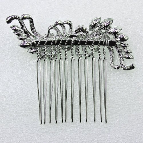 Faship Red Crystal Hair Comb