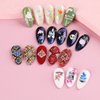 5D Embossed Cartoon Nail Art Stickers Decals, 3D Self-Adhesive Nail Art Suppies for Women Girls Kids