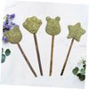 BCOATH 4pcs Chew Toys Kitten Treats Pet Toys Cat Treat Cat Nipp Cat Treat Toys Wooden Green Cat Catnip Ball Cat Sweet Lollipop Cat Toy Cat Grass Molar Toy Ball Kitten Teething Toys Cat