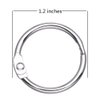 Antner 50 Pack Loose Leaf Book Binder Rings 1.2 Inch Nickel Plated Key Rings O-Ring for School Home Office