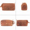 RUSTIC TOWN Leather Toiletry Bag for Men - Hygiene Organizer Travel Dopp Kit