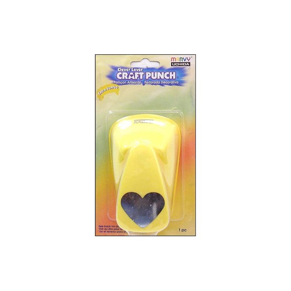 Uchida LV-EJCP01 Clever Lever Extra Jumbo Craft Punch, Heart