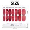 WOKOTO 12 Sheets Red Pink Color Gel Nail Polish Strips Gradient Nail Stickers Full Nail Wraps with Nail File Stick On Nails Gel Stickers Wraps for Nail Art Wraps Nail Polish Stickers for Women