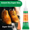 12 x 3g Super Glue Strong Adhesive, Fast Drying SuperGlue Liquid Cyanoacrylate Glue Flexible Precise for Plastic, Crafts, Ceramic, Wood, Metal, Bead Jewelry Making Leather Repairs (Single Use Tube)