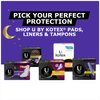 U by Kotex AllNighter Ultra Thin Overnight Pads with Wings, Unscented, 28 Count