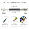 FoRapid Adjustable Dual Head Pencil Extender Holder Pencil Lengthener Pencil Saver Eco Friendly for Art Craft Hobby School Office Makeup Pencil Eyeliner Color Pencil Sketch Write Drawing Tool (5 PCS)