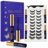 Magnetic Eyelashes 7C SevenCrown Magnetic Lashes with Eyeliner Kit,Upgraded Natural Look, Waterproof, Long Lasting 10 Pairs Reusable False Eyelashes Easy to Apply.
