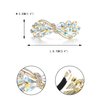 EVER FAITH Wedding Austrian Crystal Hair Barrette Clip, Rhinestone Waterdrop Bowknot Hair Accessories for Women Iridescent Clear AB Gold-Tone