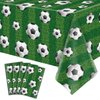 4 Pack Soccer Party Tablecloth Soccer Table Cloth Soccer Rectangular Plastic Table Cover Sports Theme Party Table Covers Soccer Birthday Decorations Soccer Theme Birthday Party Supplies 86 x 51 Inch