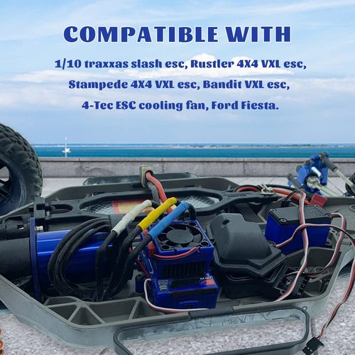 OGRC ESC Cooling Fan for traxxas 1/10 Slash 4x4 Stampede 4x4 Rustler for Traxxas 3340 Velineon VXL-3s ESC