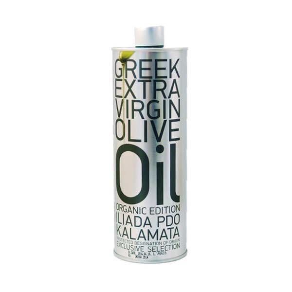 Kalamata Extra Virgin Olive Oil, ORGANIC (Iliada) 500 ml Tin
