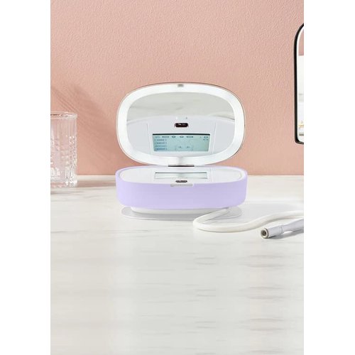 Trophy Skin UltradermMD - 3 in 1 Home Spa Microdermabrasion - Deep Skin Exfoliator Machine with Real Diamond and Pore Extractor Tips - Rejuvenate Face Skin and Even Out Skin Tone - Lilac
