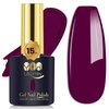 YTD Likomey Gel Nail Polish,1 Pcs 15ml Wine Purple Soak Off UV Nail Gel Varnish,Salon Home DIY Manicure High Pigment Raspberry Deep Plum Gel Polish,CS017