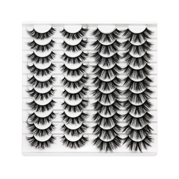 Eyelashes Lashes False Eyelashes Pestañas Lashes Wispy False Lashes Pestañas Postizas Naturales Strip Lashes Eyelash Natural Eyelashes Eyelash Extension 20 Pairs Cat Eye Lashes (Kiromiro)