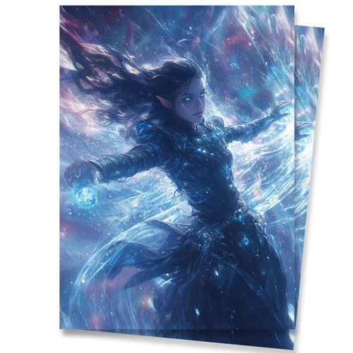 DREAMPASS Magic The Gathering Card Sleeves(Edge of Eternities Series)-100pack+4 Count Smooth Matte Compatible with MTG and Other TCGs (Cosmic Magician)