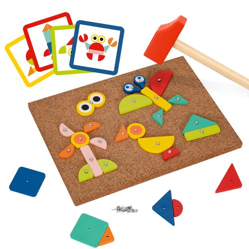 TOOKYLAND Fine Motor Toys, Toy Hammer and Nails Game is Montessori Toys That Exercise Children&#39;s ...