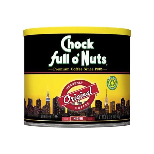 Chock Full o’Nuts Original Roast Ground Coffee, Medium Roast – Coffee Beans – Smooth, Full-Bodied Medium Blend with A Rich Flavor (26 Oz. Can)