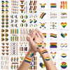 150 Pcs Pride Tattoos,Rainbow Temporary Tattoos for Women Men Adults,Gay Pride Stickers Accessories for Pride Equality Parades and Celebrations