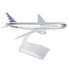 ZEZEFUFU Simulation 1/400 Scale American B777 Airplane Model Alloy Plane Model with Display Stand Aviation Science Exhibition Model