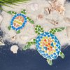 WEBEEDY 2 Set DIY Turtle Mosaic Kit Mosaic Sea Turtle Mosaic Wall Art Turtle DIY Craft Kit for Adults Patio Yard Pool and Garden Christmas Decor Crafts Gift for Fun Home Activities